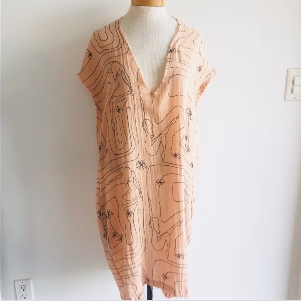Cali Dreaming gauze paperbag dress